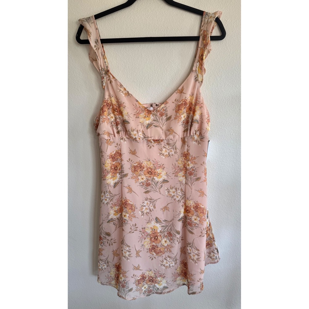 O'Neill Nellie Floral Mini Dress Size XL Peach feminine Summer Breezy Cottage